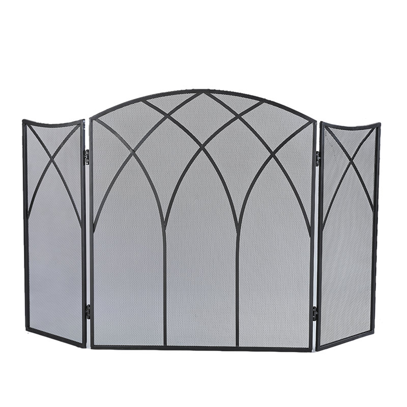 Pleasant Hearth Gothic 3 Panel Steel Fireplace Screen & Reviews | Wayfair You